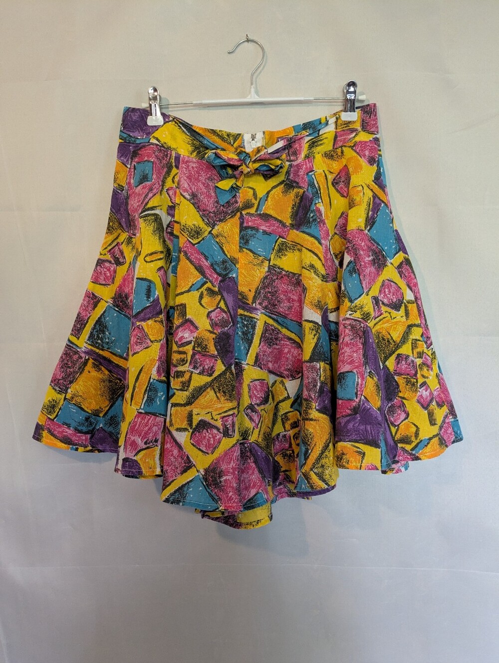 Vintage 80s 90s Mixit for Juniors High Waisted Abstract Culottes Skort Shorts M